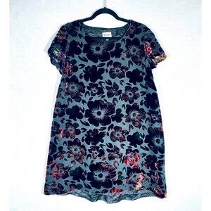 Mimi Maternity Dress Womens S Velvet Floral Embroidered Party Holiday Romantic